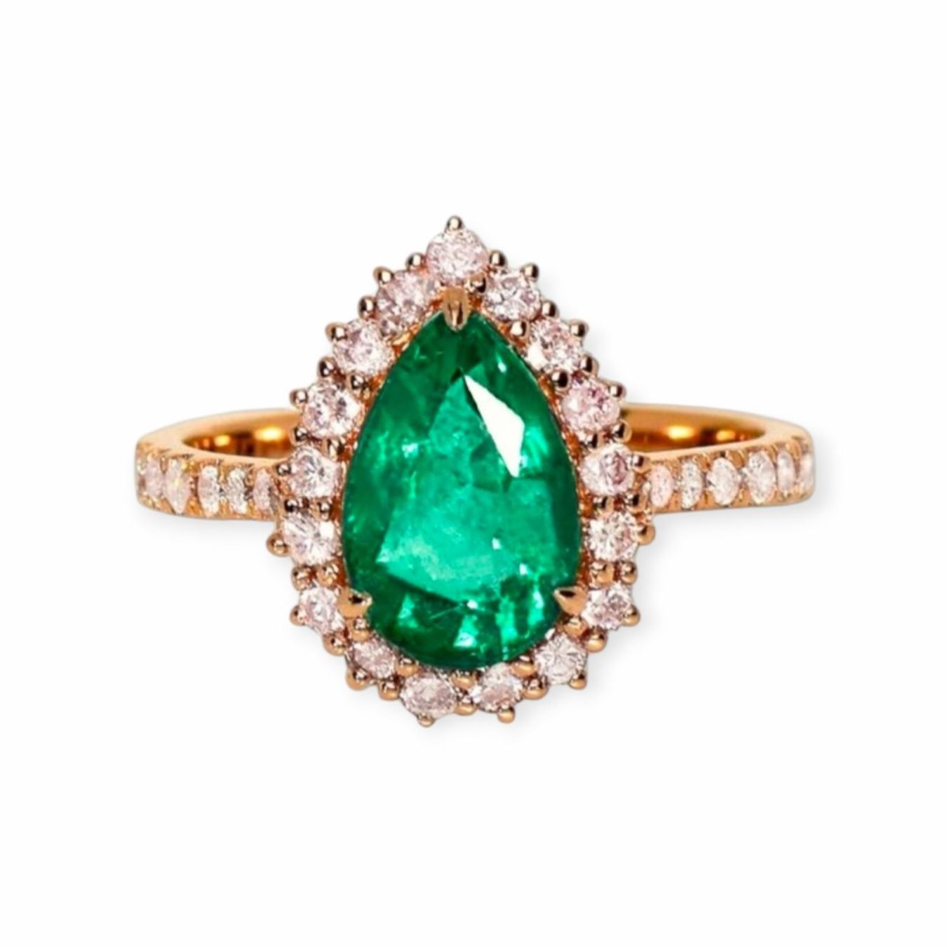 Anelli: Smaragd-Ring 14k Roségold 1,70ct – Nuovo e nell'imballaggio originale da Illnau venduto da Juwelier_Mahler_GmbH