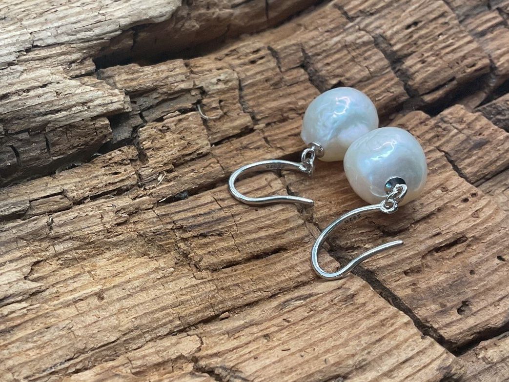 Ohrringe & -stecker: Ohrhänger Edisonperlen 11mm,Sterlingsilber Haken – Neu (gemäss Beschreibung) aus Luzern von S.Kern01 1