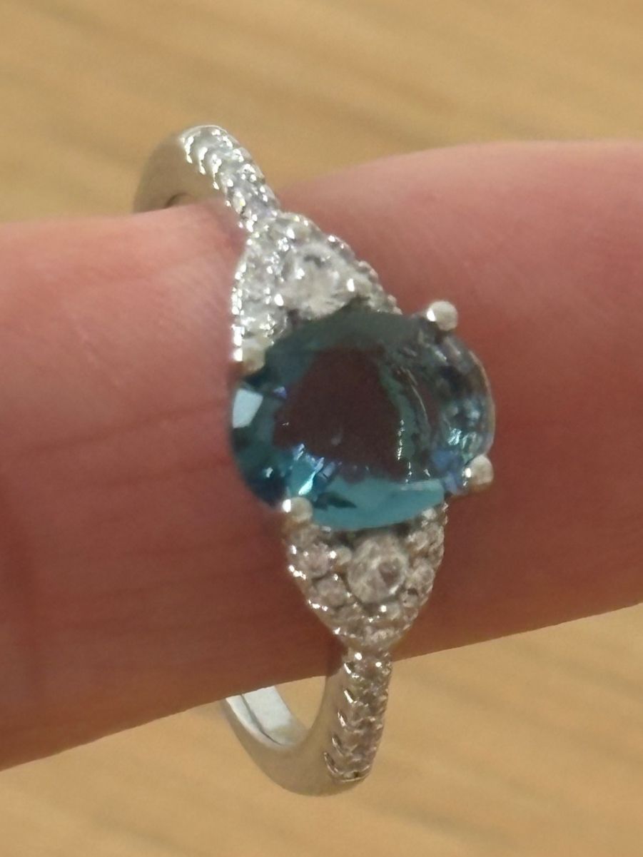 Anelli: Luxus Elegante Gr.19/9 Ring Farbe: Silber /Blau – Nuovo (secondo la descrizione) da Biel-Bienne venduto da Roserosse13 1