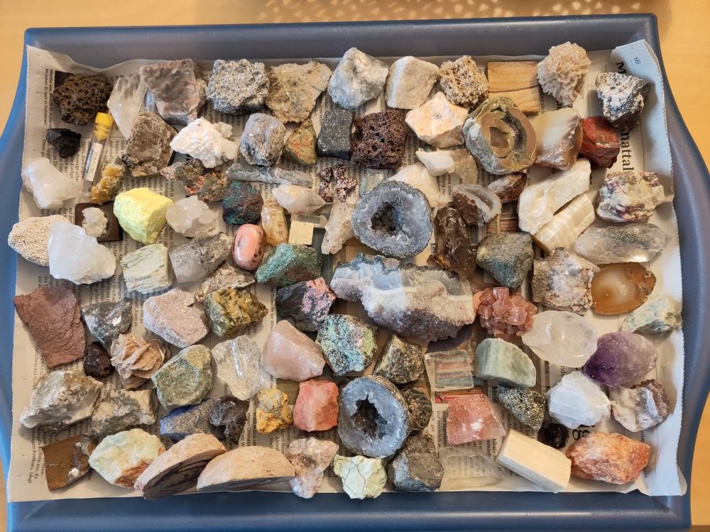 Steine Und Mineralien Sammlung - Lernset Für Kinder Mit Identifikationsbuch