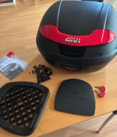 Givi Topcase mit Zubehoer, neuwertig, schwarz, inkl. Schloss