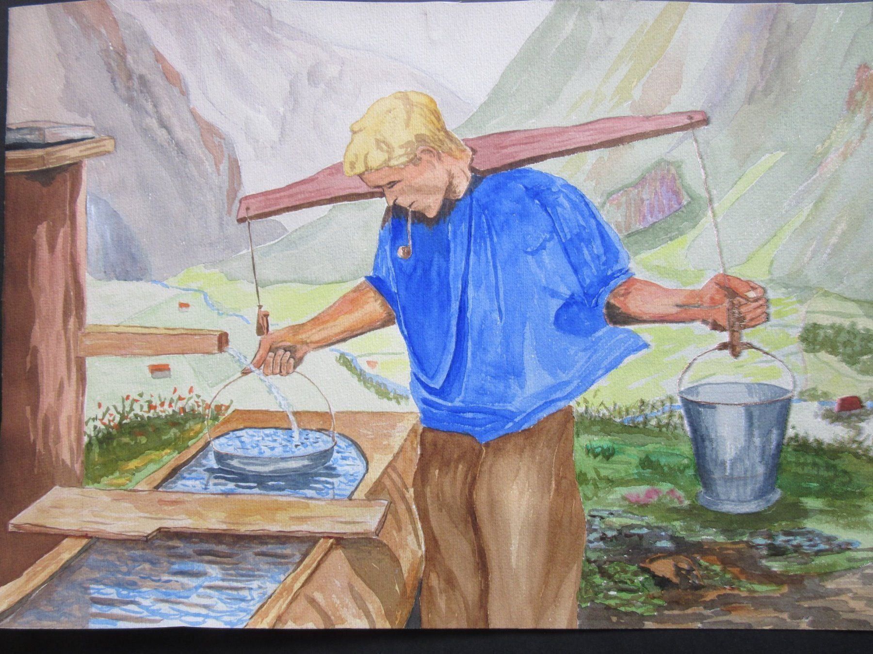 Foto & Immagini: KÜNSTLER ? AQUARELL – Usato da Gersau venduto da grafik-kunst