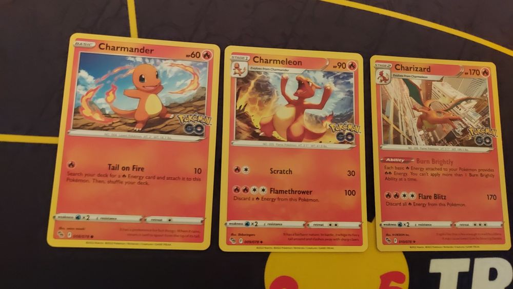 CHARMANDER, CHARMELEON & Charizard GX Pokemon Gold Metal Solid