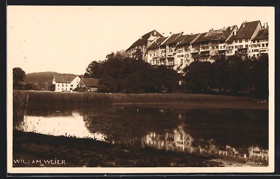 Cartoline postali: AK Wil, Partie am Weier, 1939 – Usato da Berlin venduto da bartko-reher