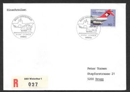 R-Sonderbrief S. 1052 Briefmarkenaus. Winterthur 2.-5.4.1981