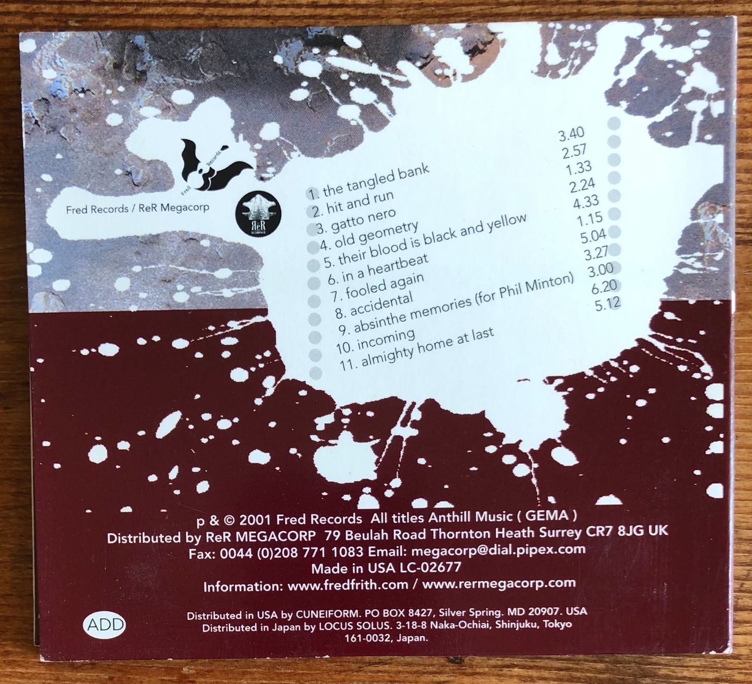 CDs: Fred Frith – Accidental CD, Avantgarde, Free Impro, Electro – Gebraucht aus Luzern von Schlafenicht00 1