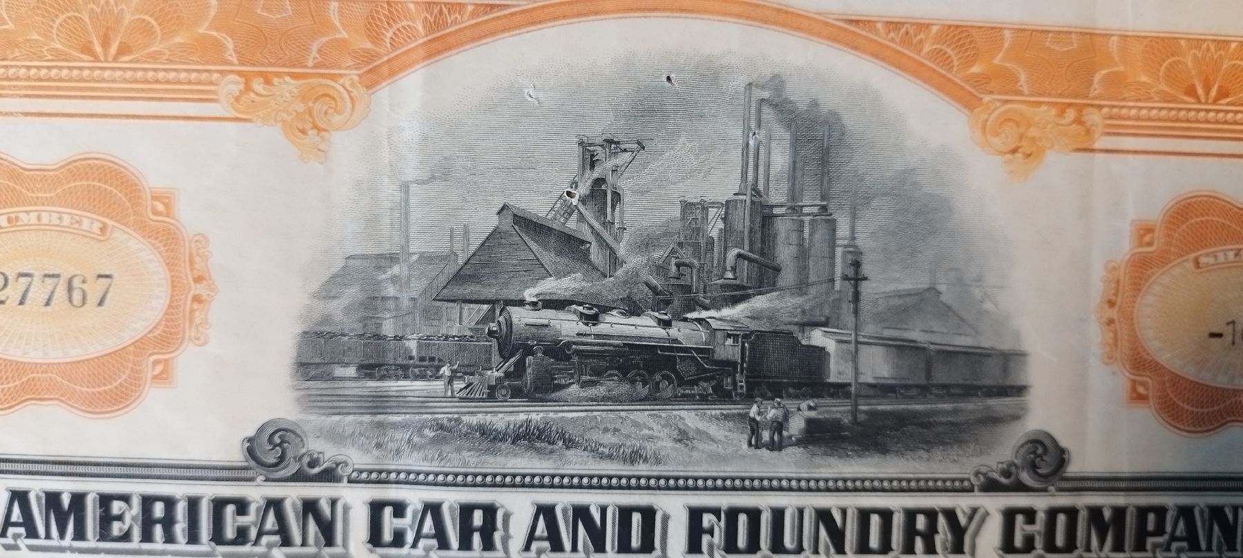 Dokumente: Historische Aktie: American Car & Foundry Company 1928 – Gebraucht aus Flawil von twin622 3
