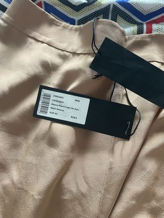 JOSEPH trousers silk crepe de soie beige size 42 new