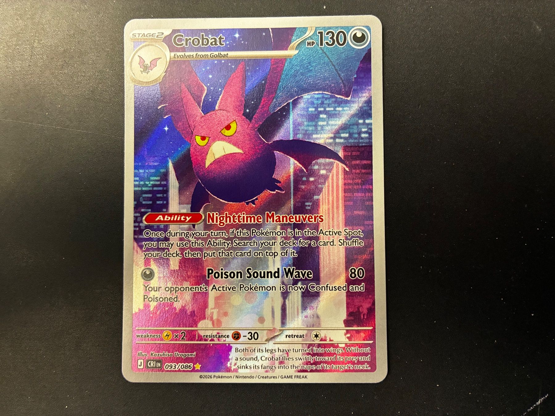 Pokémon Sammelbilder & Trading cards: Crobat - 093/086 - Chaos Rising - en – Neu (gemäss Beschreibung) aus Hütten von yve_tf69