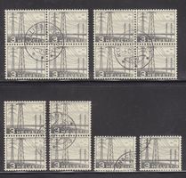 1949  LOT  3Rp. Marken  2x 4er +2x 2er +2x eine  gestempelt