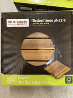 3x Bodenfliesen Akazie Do It Garden 30x30cm - Neu OVP