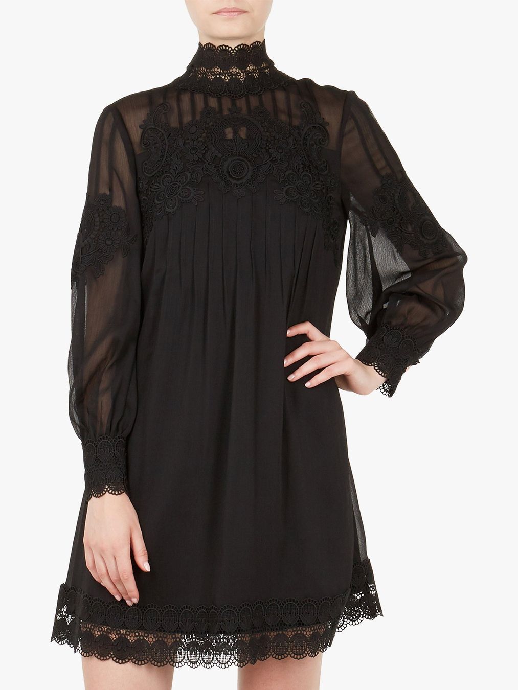 Ted Baker Vestiti: Elegantes schwarzes Spitzenkleid – Nuovo (secondo la descrizione) da Hochdorf venduto da Berry005