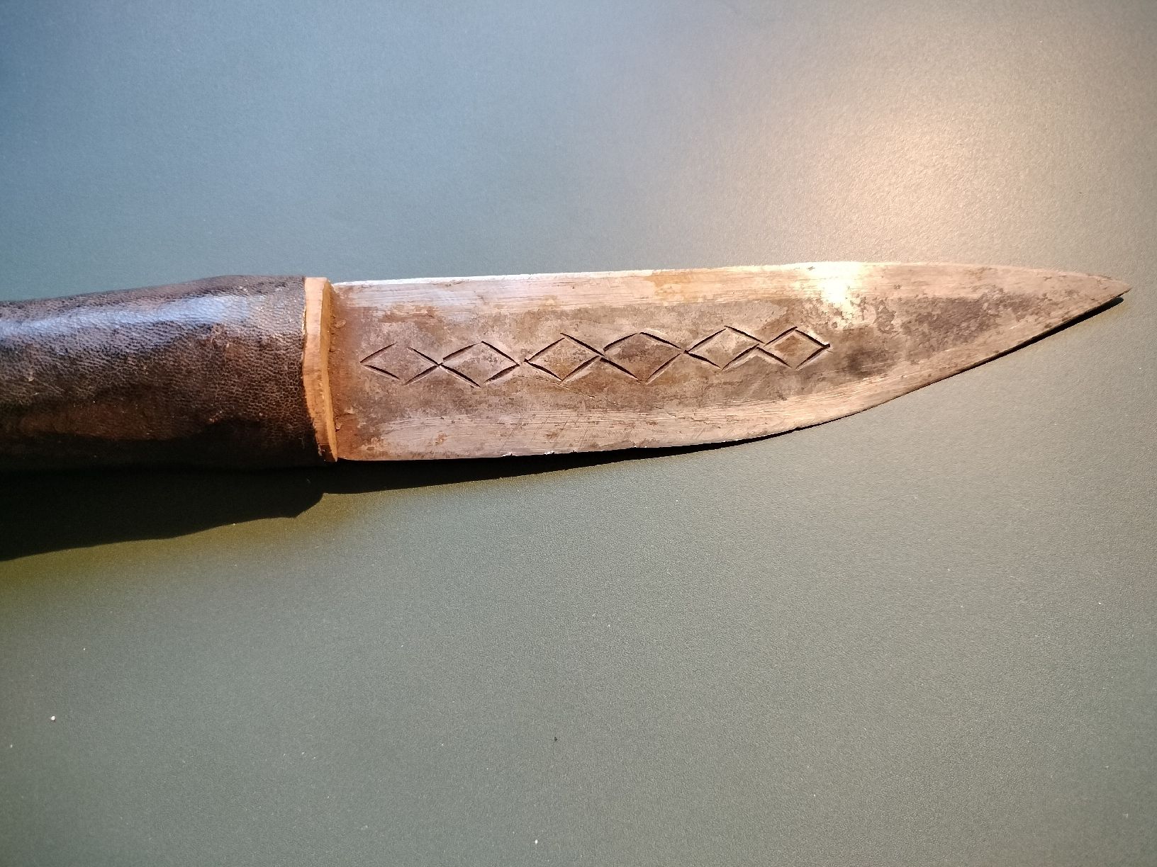 Posate: Machette + couteau africain artisanal décoré cuir – Usato da Leytron venduto da jer_gq8p 7