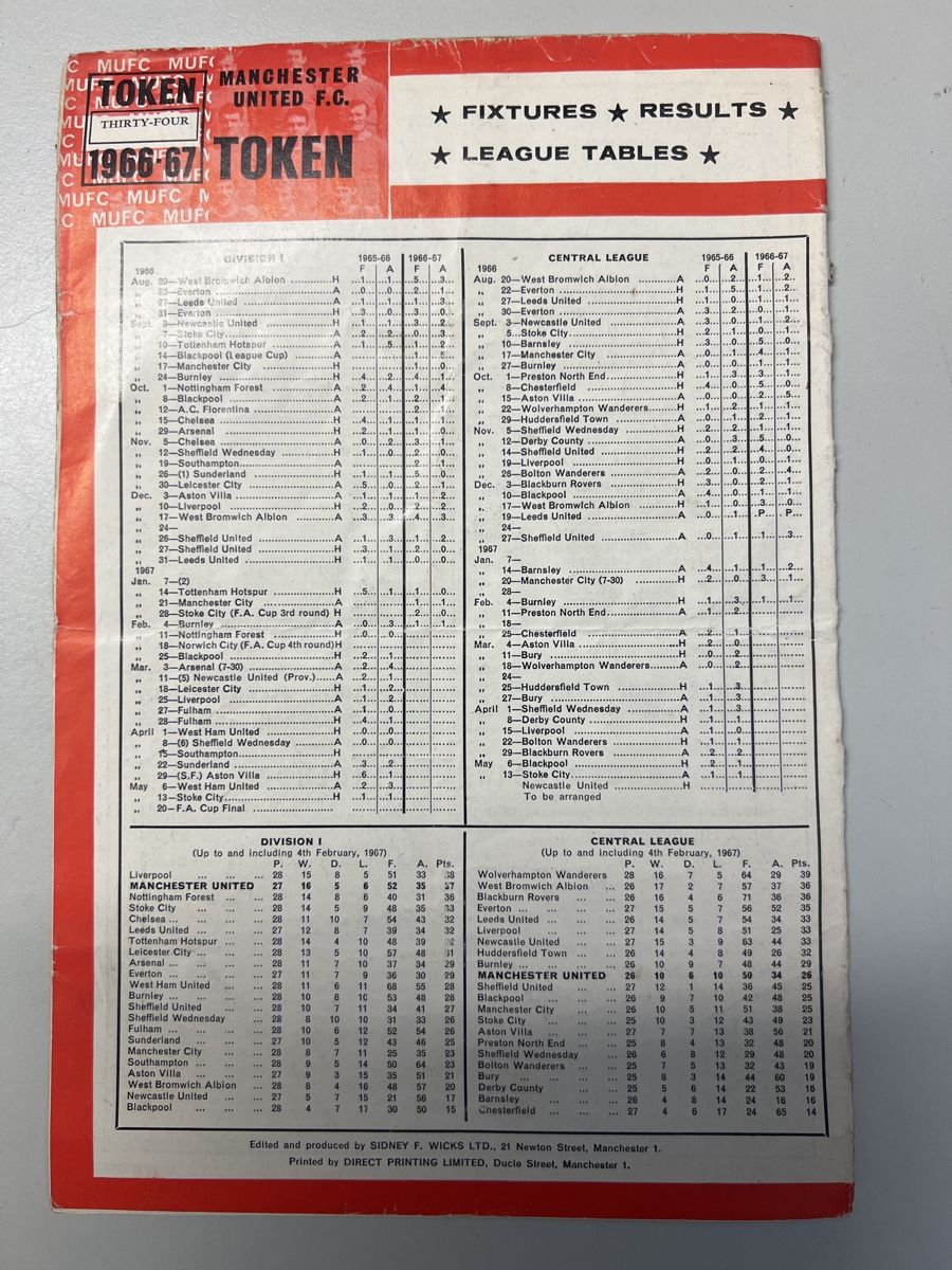 Zeitschriften & Magazine: Manchester United Review 1966-67 – Gebraucht aus Zürich von pamleano 1