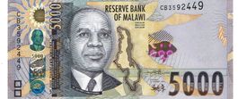 Malawi 5000 Kwacha P-71 P-New UNZ