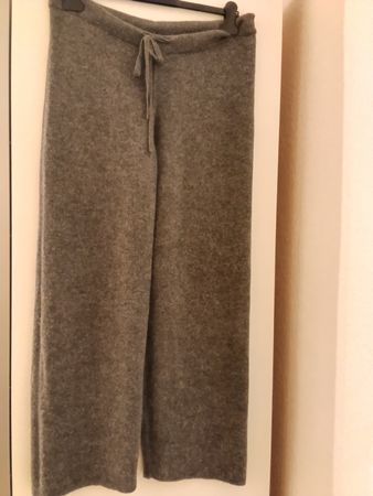 Pantalon jogging, M, cashmere 50%, laine mérinos 50%, gris