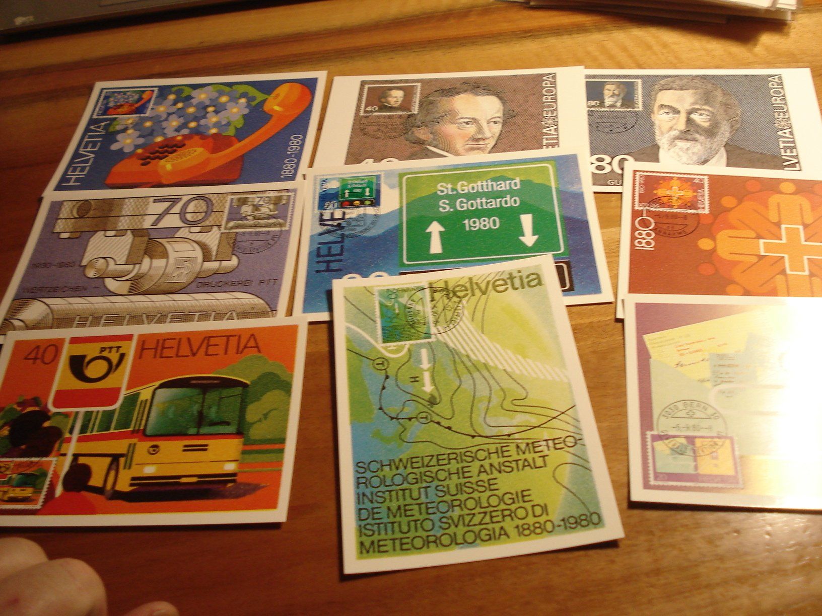 Alle Briefmarken: Set Maximumkarten 1980, 9 Belege – Gebraucht aus Niederwil AG von morostahu 1