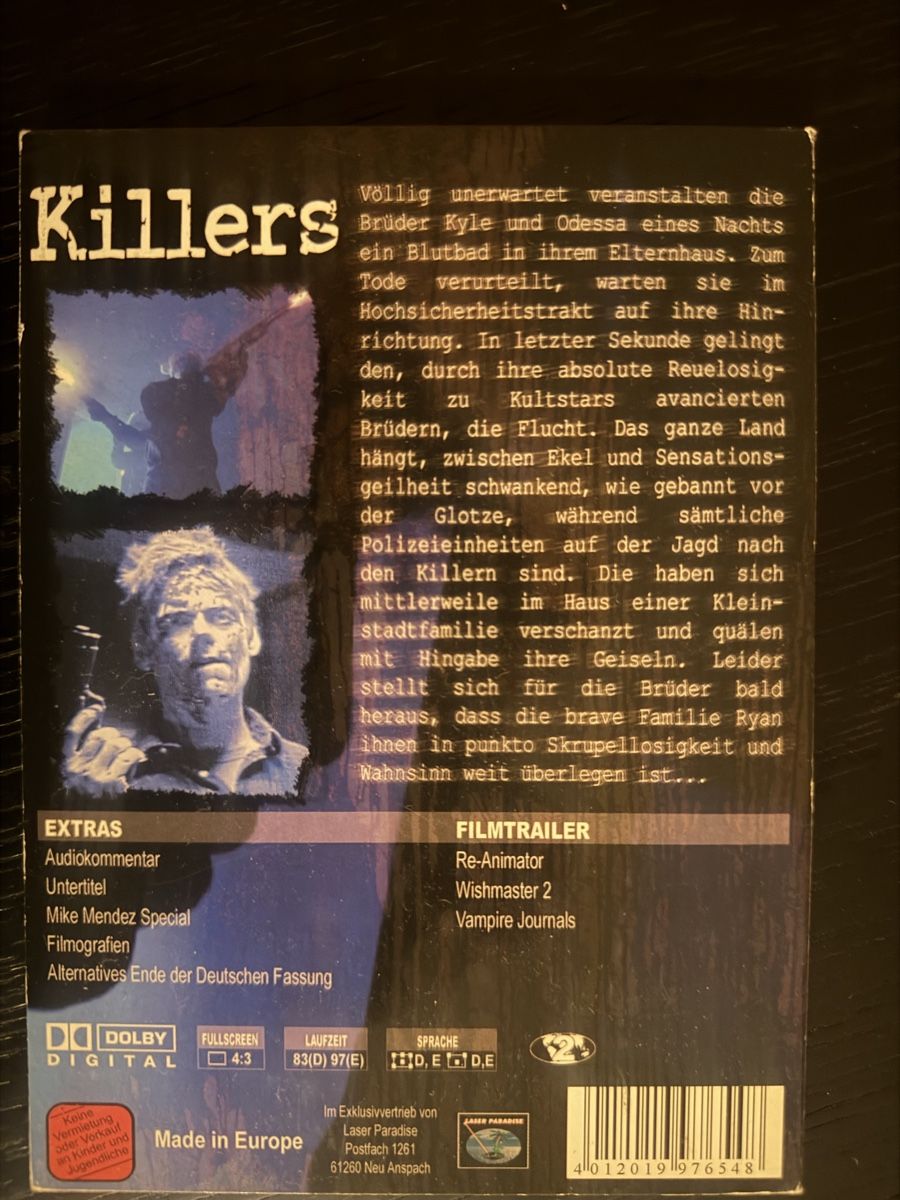 Tutti i DVDs: Killers Mike Mendez neuwertig – Nuovo (secondo la descrizione) da Lausen venduto da EisAmStiel94 1