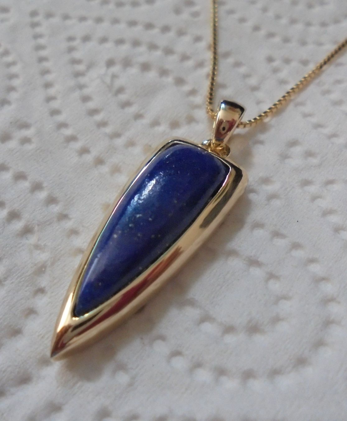 Anhänger: Echtschmuck: Lapislazuli-Silberanhänger, vergoldet – Neu (gemäss Beschreibung) aus Zuchwil von maumauchi 5