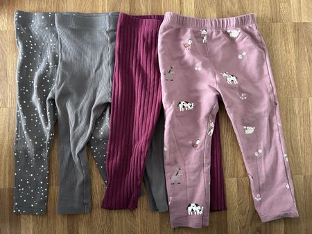 4 Leggings Set Kinder gemustert und gerippt / gebraucht
