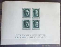 1937: 1. Nationale Briefmarkenausstelllung, Block *