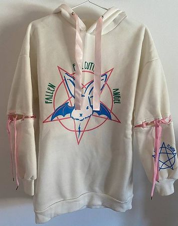 Hoodie with fur inside used few times size M loose fit 15? ?