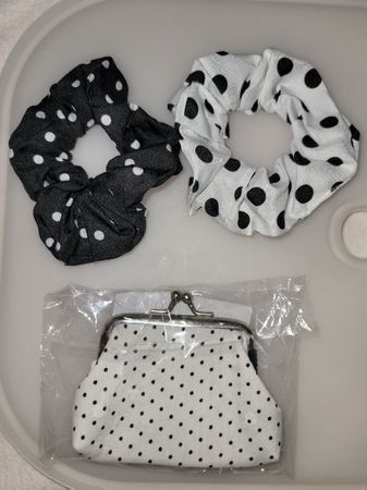 Portemonnaie, Haargummis, polka dot, hair accessoire, borsa