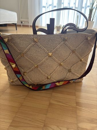 Valentino Garavani Tasche rockstud Tote beige - Neu