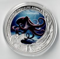 Octopus_Underwater World Treasure Animals_Gedenkmedaille