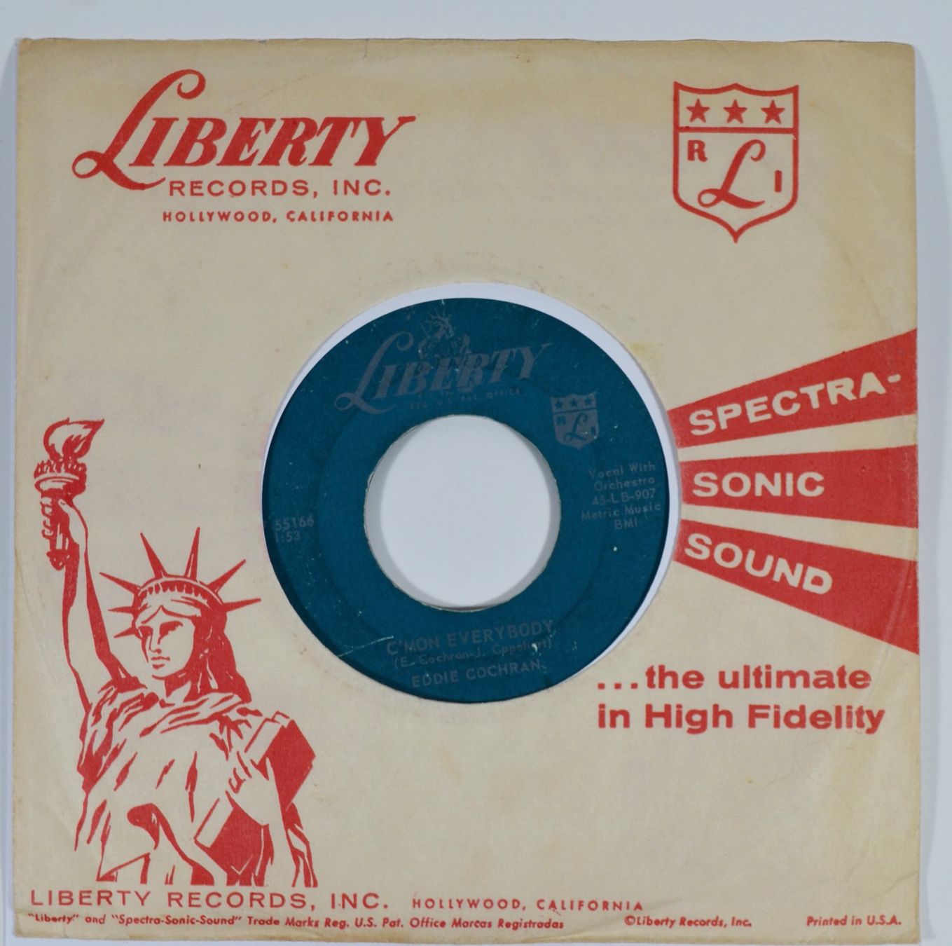 Schallplatten: Single: EDDIE COCHRAN - C'Mon Everybody / Don't Ever Let Me – Gebraucht aus Frenkendorf von Yard-Sale-2000