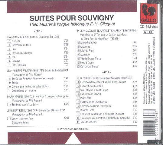 CD: Thilo Muster: Suites pour Souvigny – Nuovo e nell'imballaggio originale da Neuchâtel venduto da Maudicia 1