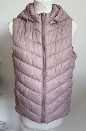 Steppweste Kapuze Altrosa 40 42 M Jacke Übergangsjacke