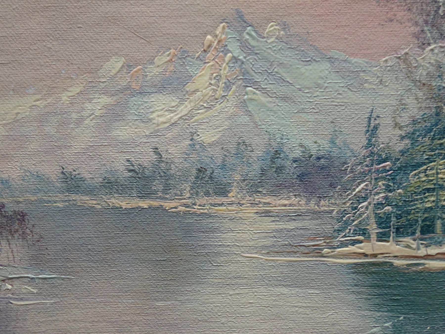 Dipinti: Vintage Landschaft Wald / Bob Ross - Style – Usato da Esslingen venduto da eintagammeer 1