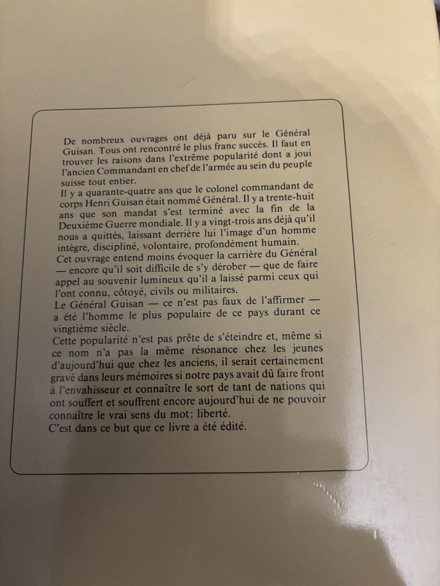 Bücher: Général Guisan toujours vivant – Neu (gemäss Beschreibung) aus Cousset von Agorboss 1