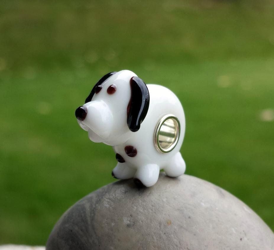 Perle (finte): Lampwork Hund-Glasperle Glass bead – Nuovo (secondo la descrizione) da Langenthal venduto da flowersNbirds 1
