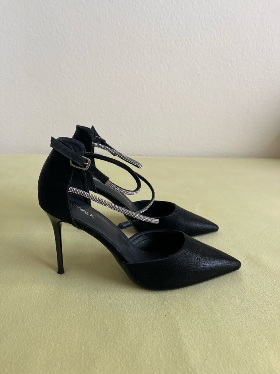 Dosenbach Scarpe da donna: Talons haut noir avec strass – Nuovo (secondo la descrizione) da Genève venduto da giulia_almnn 1