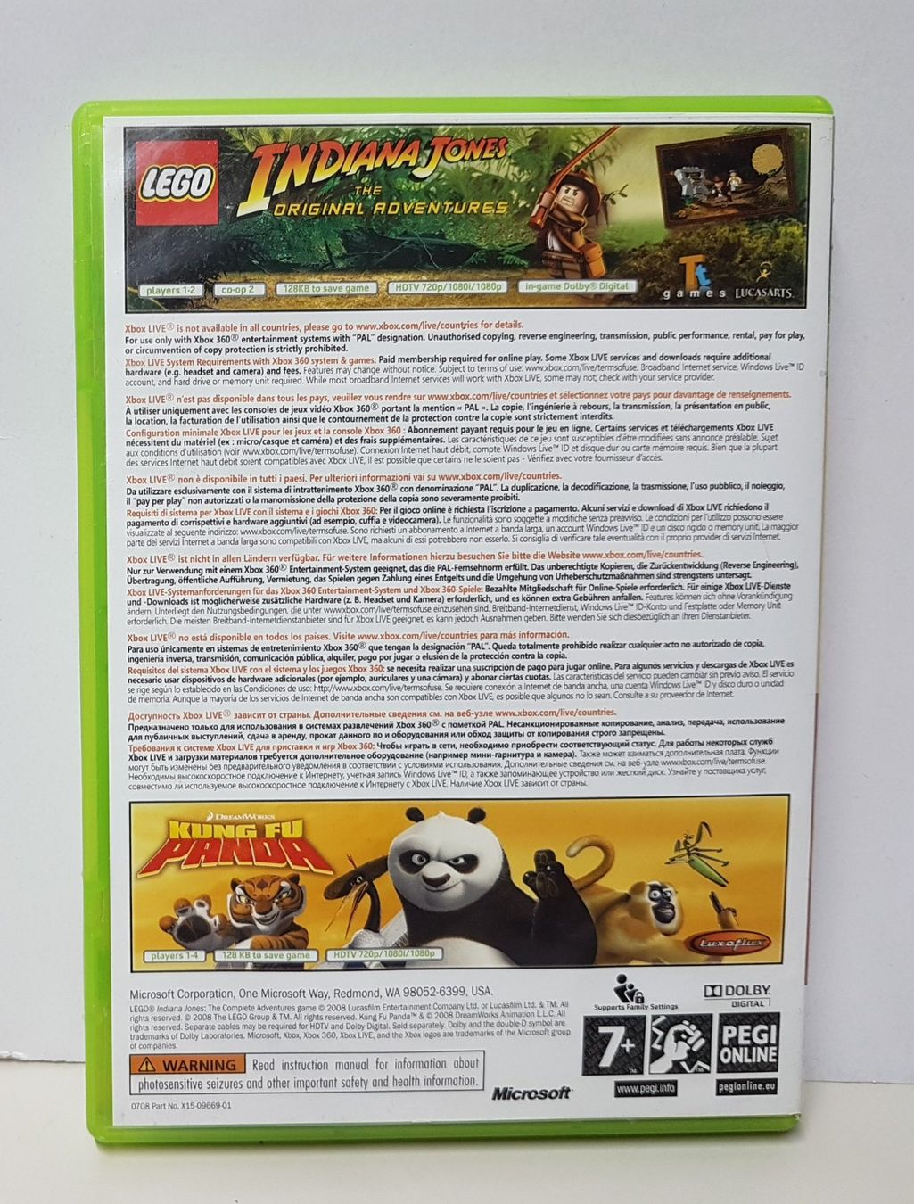 Microsoft Spiele: Indiana Jones + Kung Fu Panda      Xb 360 – Gebraucht aus Schüpfheim von Games_Spielkonsolen 2