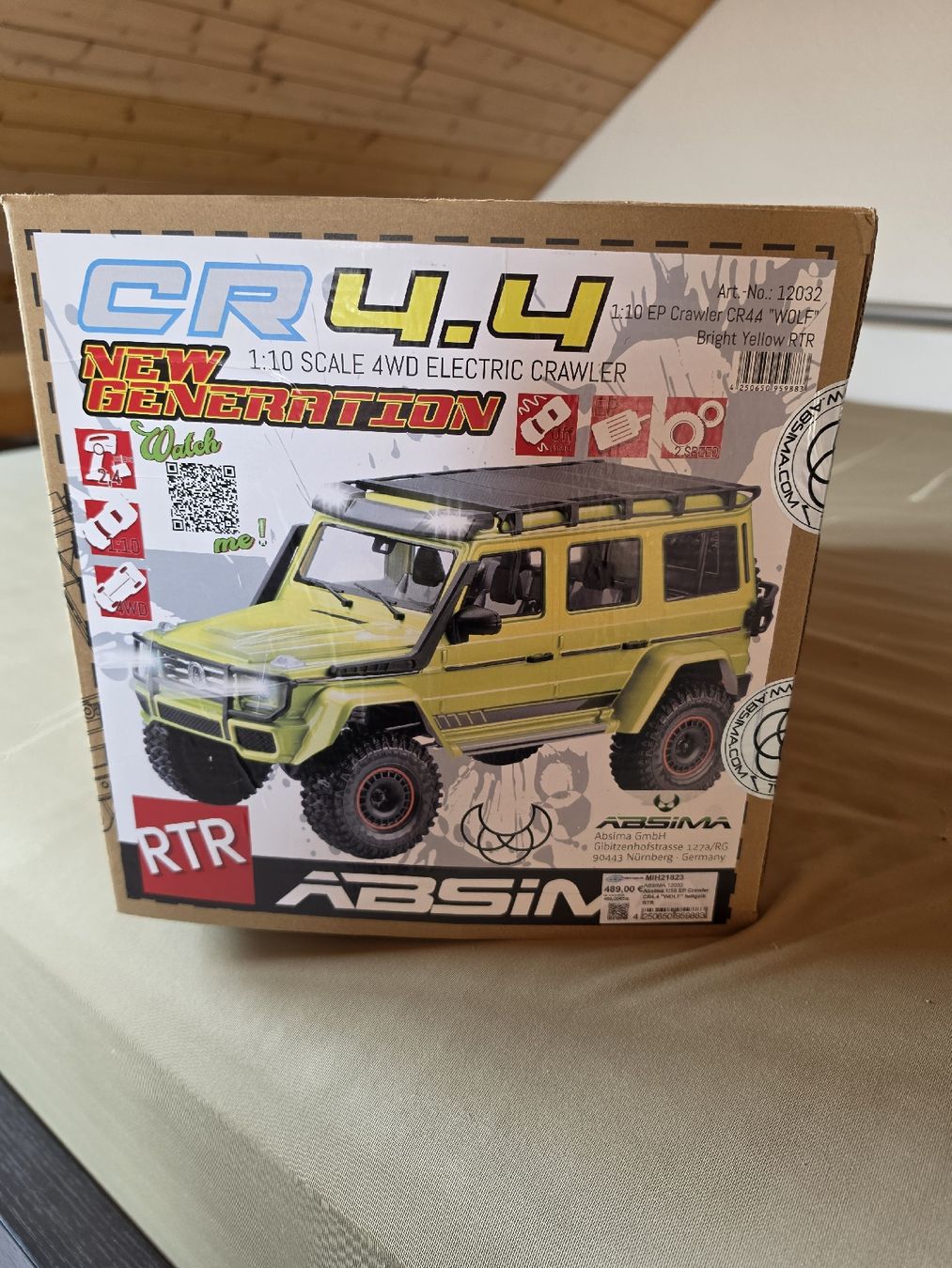 Absima RC Modellbau: 1:10 EP Crawler CR4.4 "WOLF" hellgelb RTR – Neu und originalverpackt aus Arni AG von MrBlue