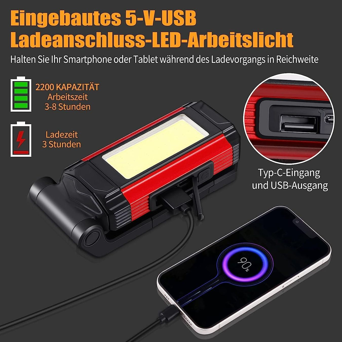 Lampade: Arbeitsleuchte LED Werkstattlampe – Nuovo e nell'imballaggio originale da Nuglar venduto da SaleRitter 2