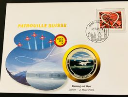 Patrouille Suisse  Numisbrief versilberte Medaille 2021