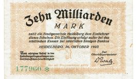 Heidelberg 10 Mrd.Mark KN 6 stellig 26.10.1923 VZ-VZ+