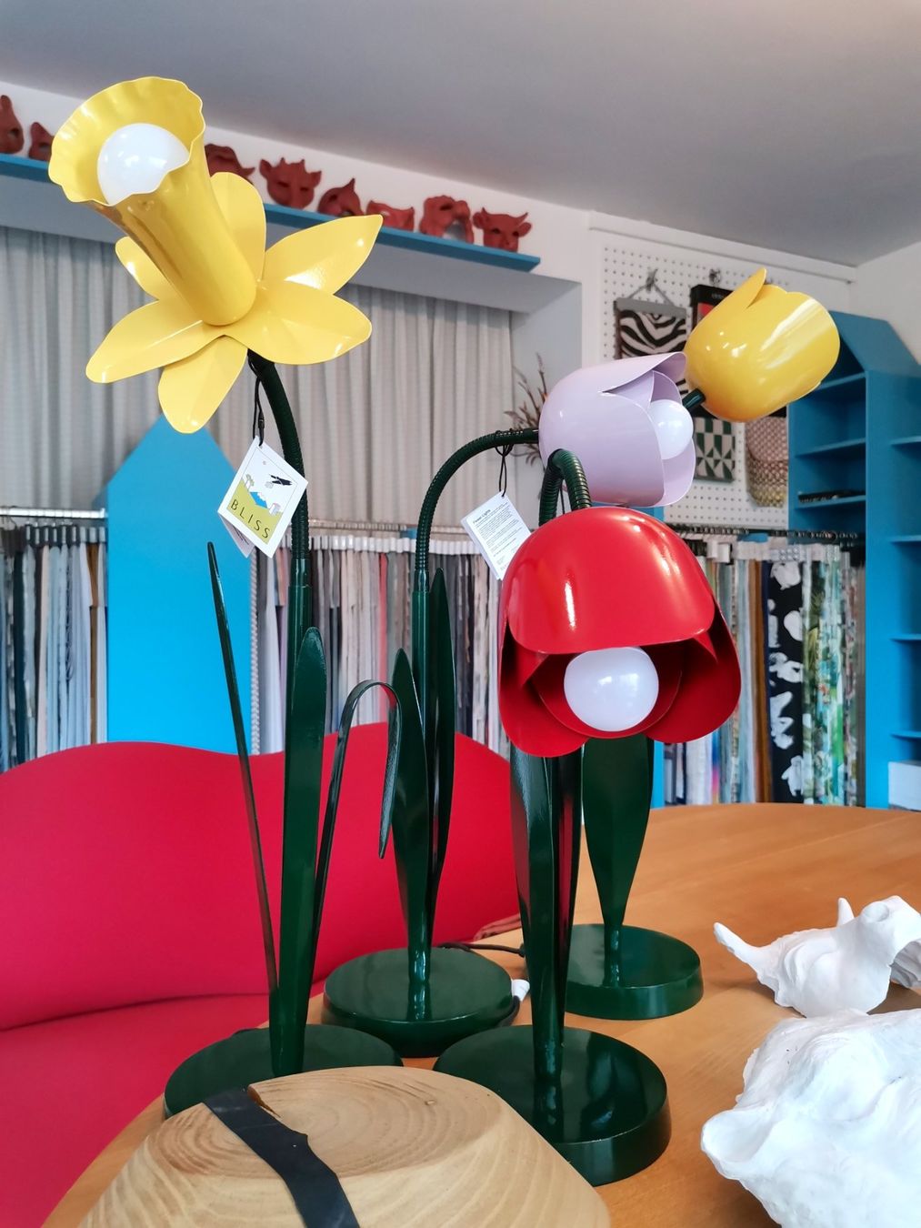 Lampade: Lampe de table, Flower Lights, 1980, design, vintage – Nuovo e nell'imballaggio originale da Lausanne venduto da huitre01