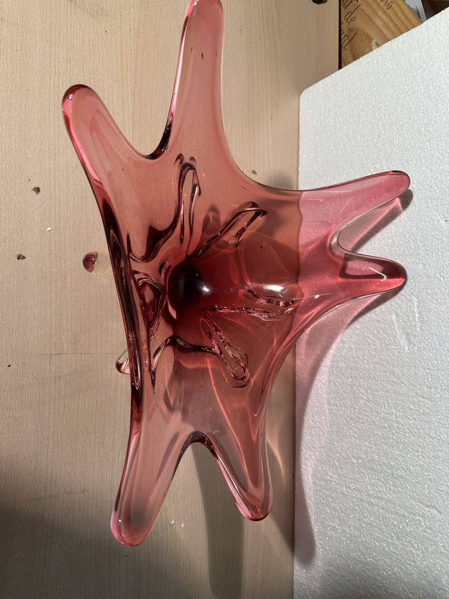 Ciotole: Coupe décorative en verre rose – Usato da Lausanne venduto da artnouveau04 6