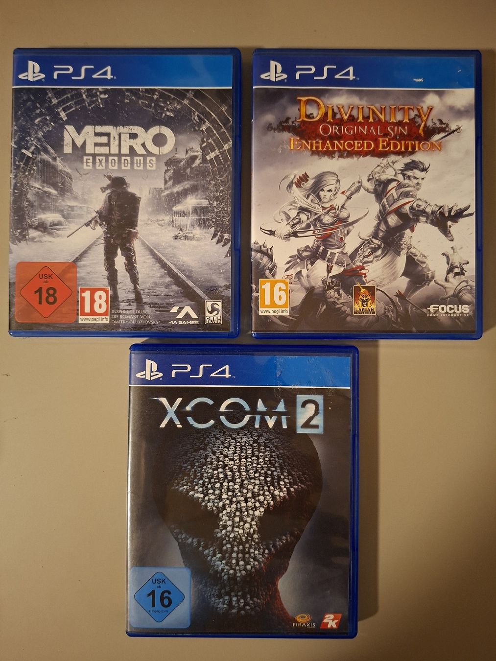 Giochi: 3 PS4 Spiele Metro Exodus Divinity XCOM 2 gebraucht – Usato da Zweidlen venduto da Sanguiniker