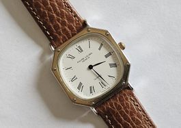 Favre-Leuba Genève montre quartz vintage, bracelet cuir