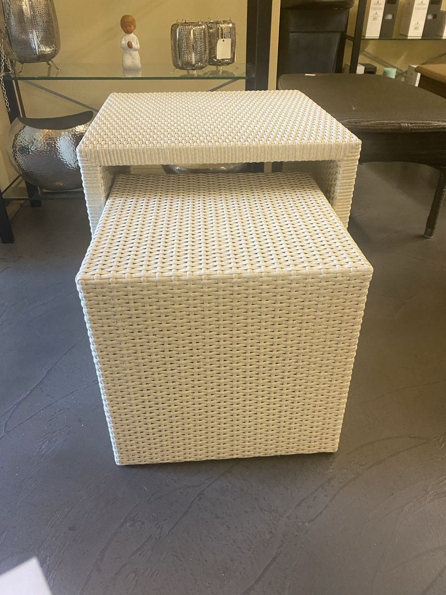 Sgabelli: Gartenhocker Set, Rattanhocker, Beistelltisch, Outdoor – Nuovo (secondo la descrizione) da Kaltbrunn venduto da Ingeborg11 2
