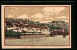 AK Eglisau, Uferpartie, 1922