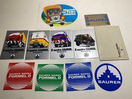 Set 10x Aufkleber Sticker Abziehbild Saurer Arbon Jubiläum