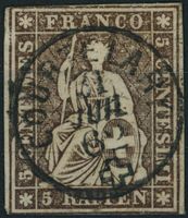 BE Courtelary - Fingerhutstempel - Strubel - Voll Stempel