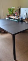 Design-/Arbeitstisch: Stahlgestell + Linoleum-Deckblatt